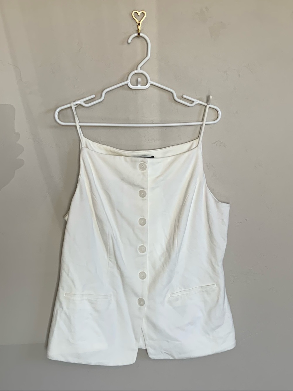 NWT New Anthropologie Sunday in Brooklyn Button Down Sleeveless Vest Women’s XL
